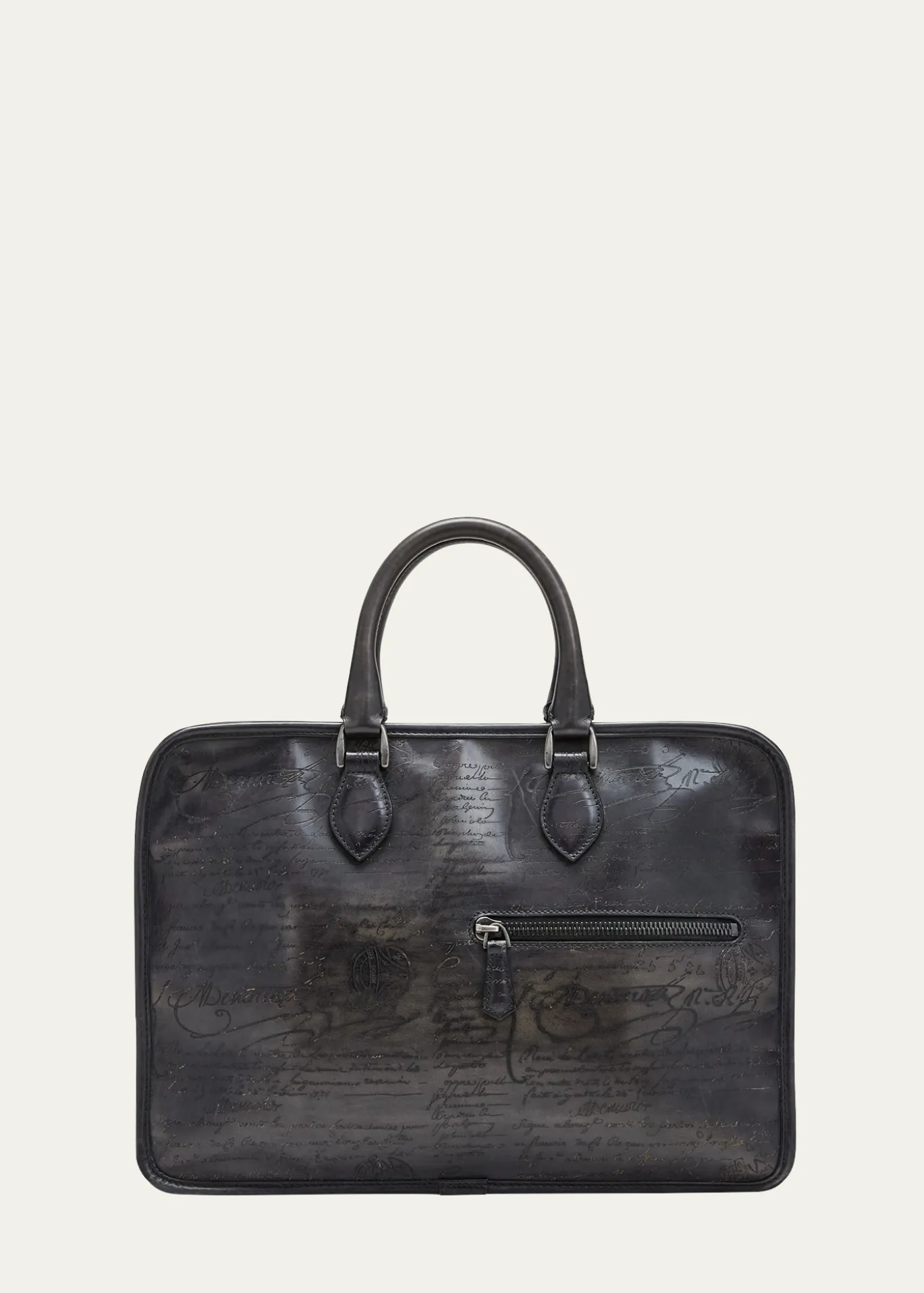 BerlutiMen's Un Jour Venezia Scritto Leather Briefcase
