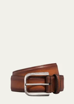 BerlutiMen's C0085 Curve Leather Belt