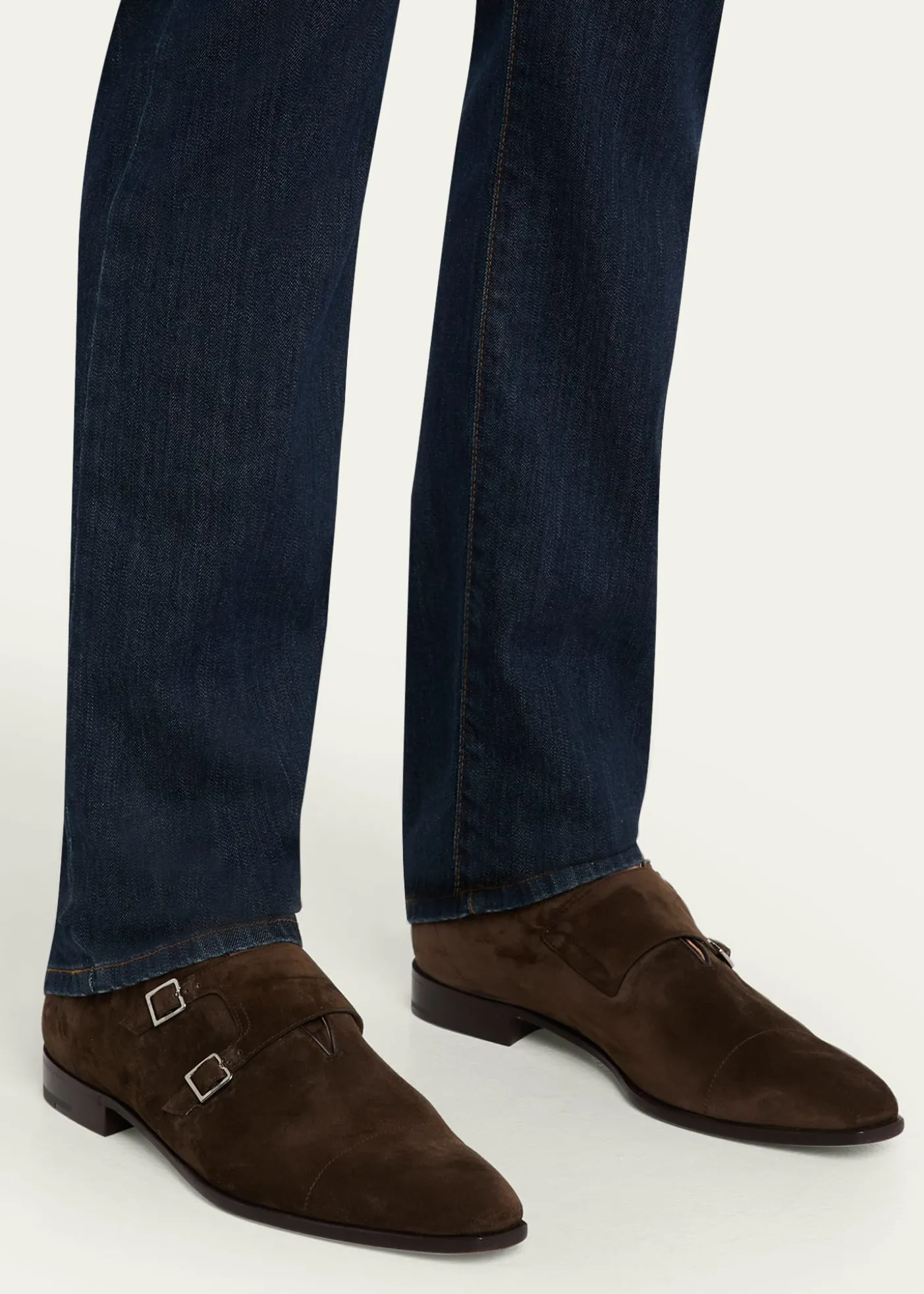 BerlutiMen's Demsure Flex Suede Double-Monk Strap Loafers