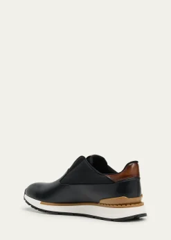BerlutiMen's Fast Track Leather Low-Top Sneakers