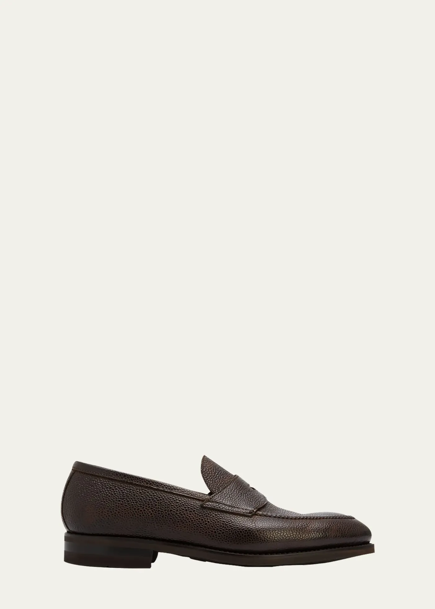 BontoniMen's Principe Grain Loafer Pebble Rubber Sole