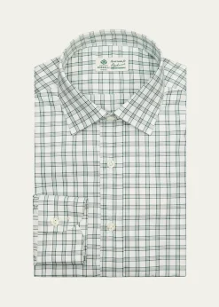 BorrelliMen's Cotton Multi-Plaid Point Collar Dress Shirt