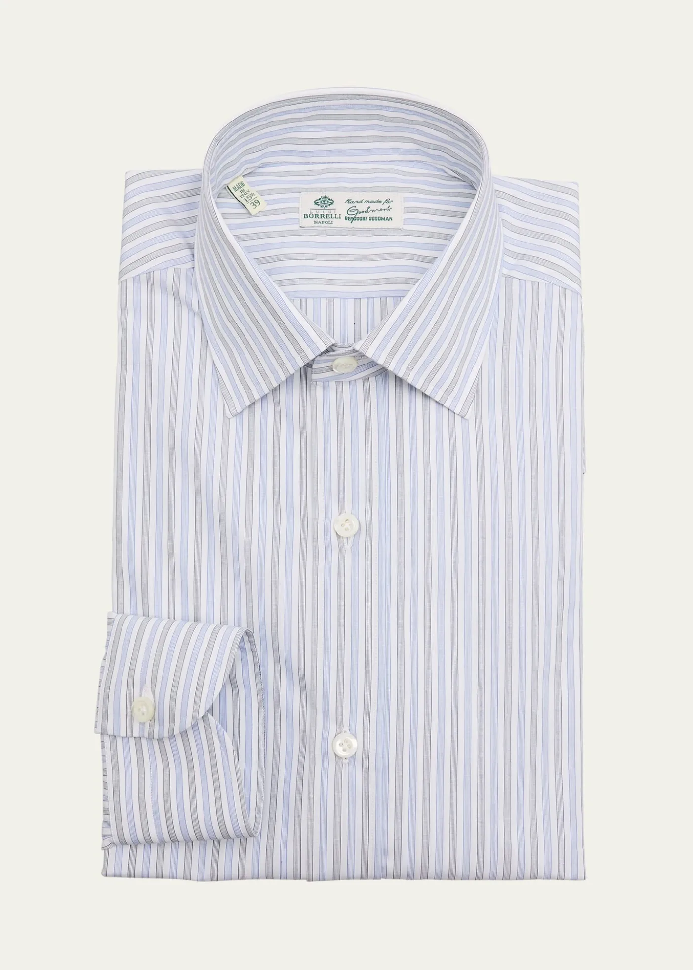 BorrelliMen's Cotton Multi-Stripe Dress Shirt