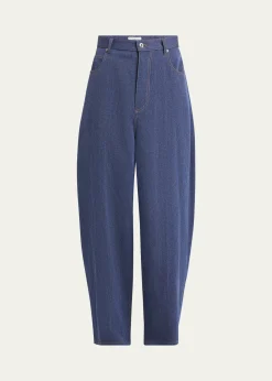 Bottega VenetaMen's Wide-Leg Drill Trousers