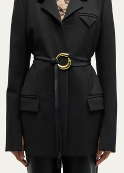 Bottega VenetaCintura Leather Wrap Belt