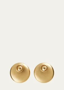 Bottega VenetaConcave 18K Gold-Finish Sterling Silver Bird Earrings