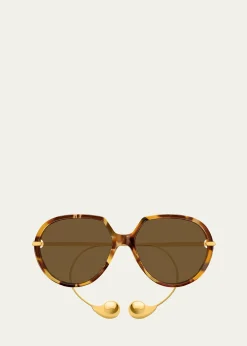 Bottega VenetaDrop Acetate Squared Sunglasses
