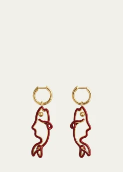 Bottega VenetaEnamel Fish Earrings