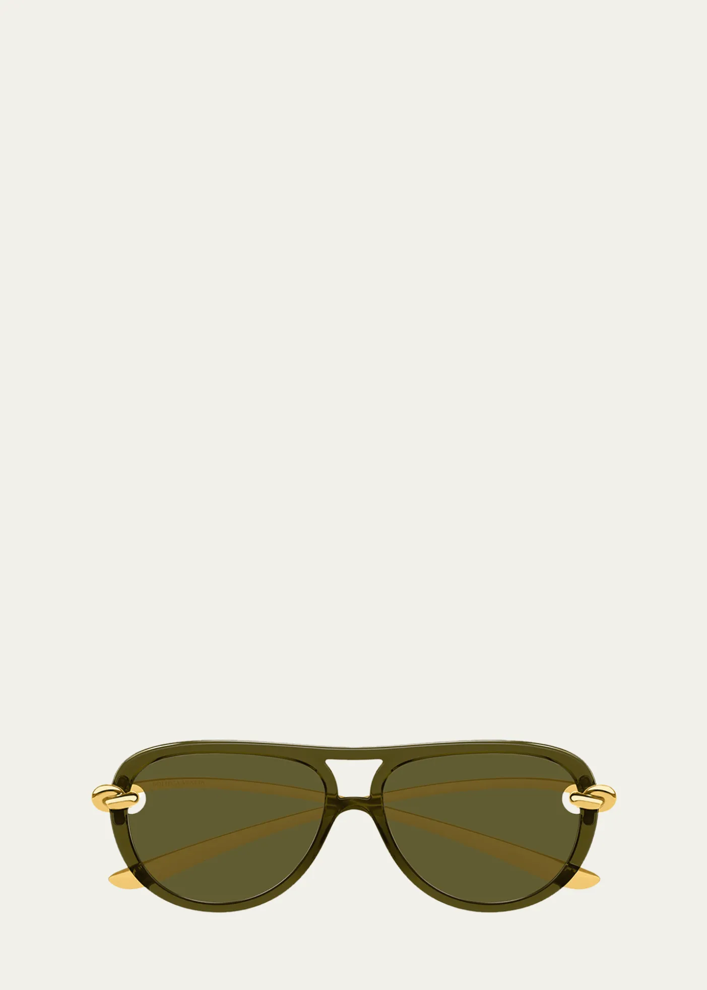 Bottega VenetaKnot 55mm Acetate & Metal Aviator Sunglasses