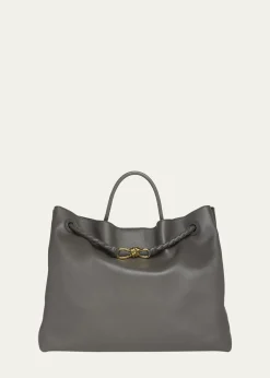 Bottega VenetaLarge Andiamo Leather Top-Handle Bag
