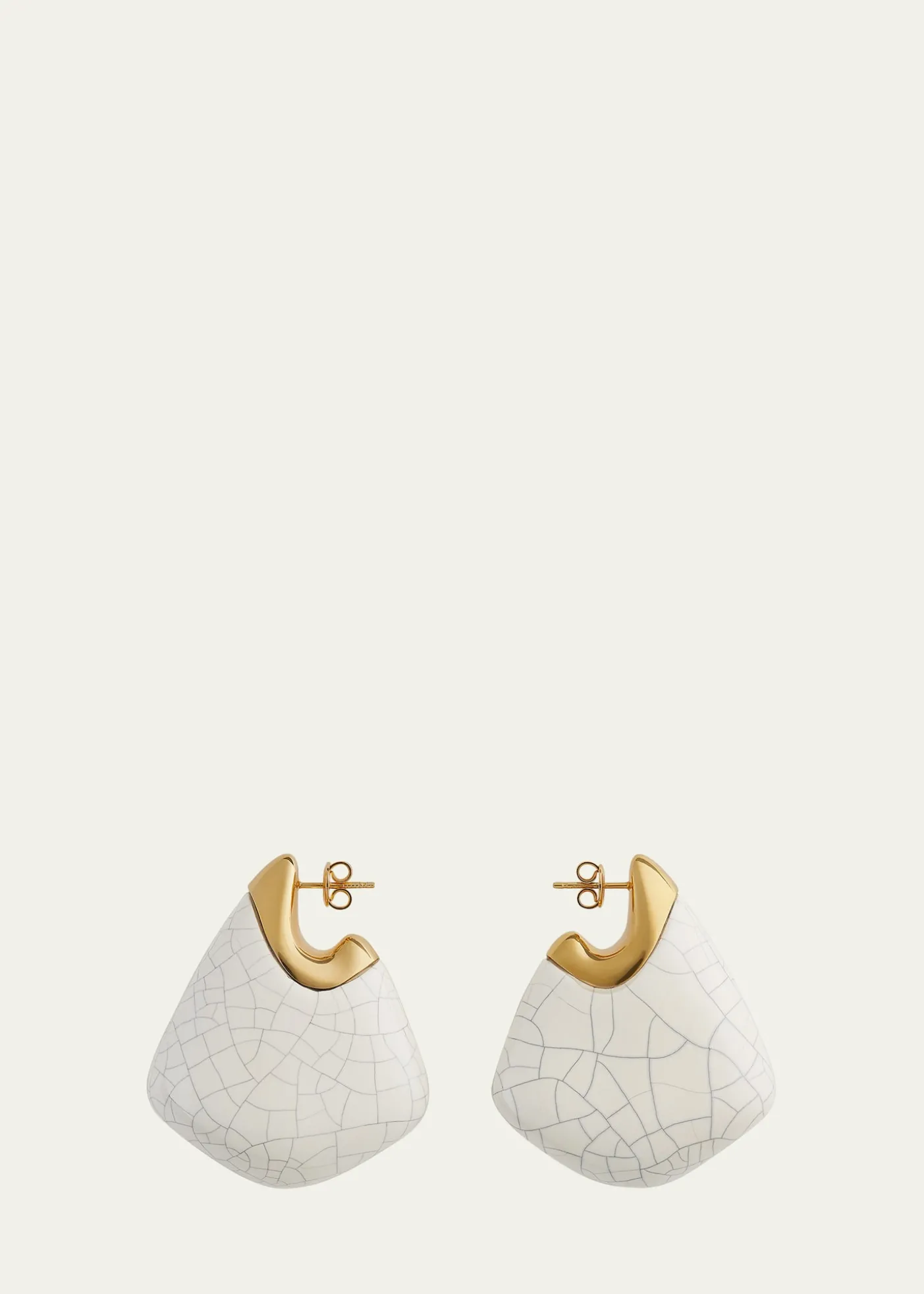 Bottega VenetaLarge Fin Ceramic Earrings