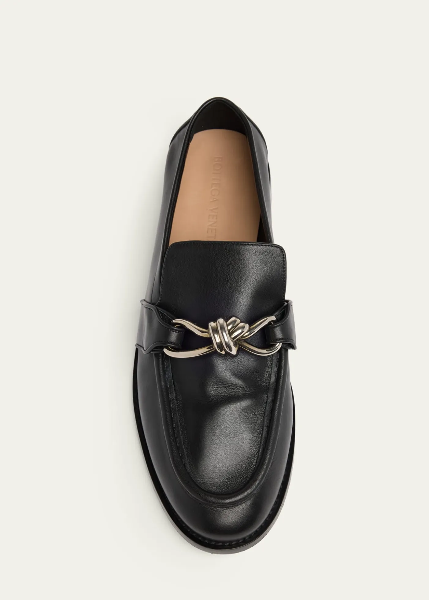 Bottega VenetaMen's Astaire Metallic Knot Napa Loafers