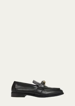 Bottega VenetaMen's Astaire Metallic Knot Napa Loafers