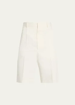 Bottega VenetaMen's Cotton and Silk-Blend Chino Shorts