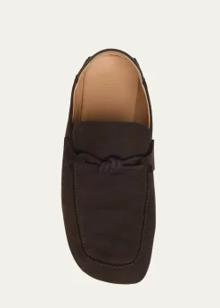 Bottega VenetaMen's Daddy Nubuck Collapsible-Heel Loafers