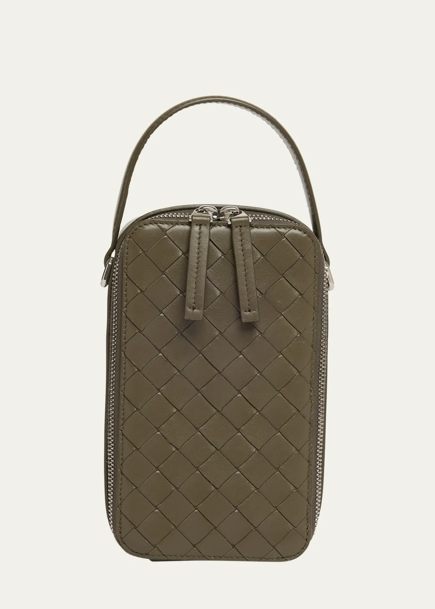 Bottega VenetaMen's Getaway Leather Crossbody Phone Pouch