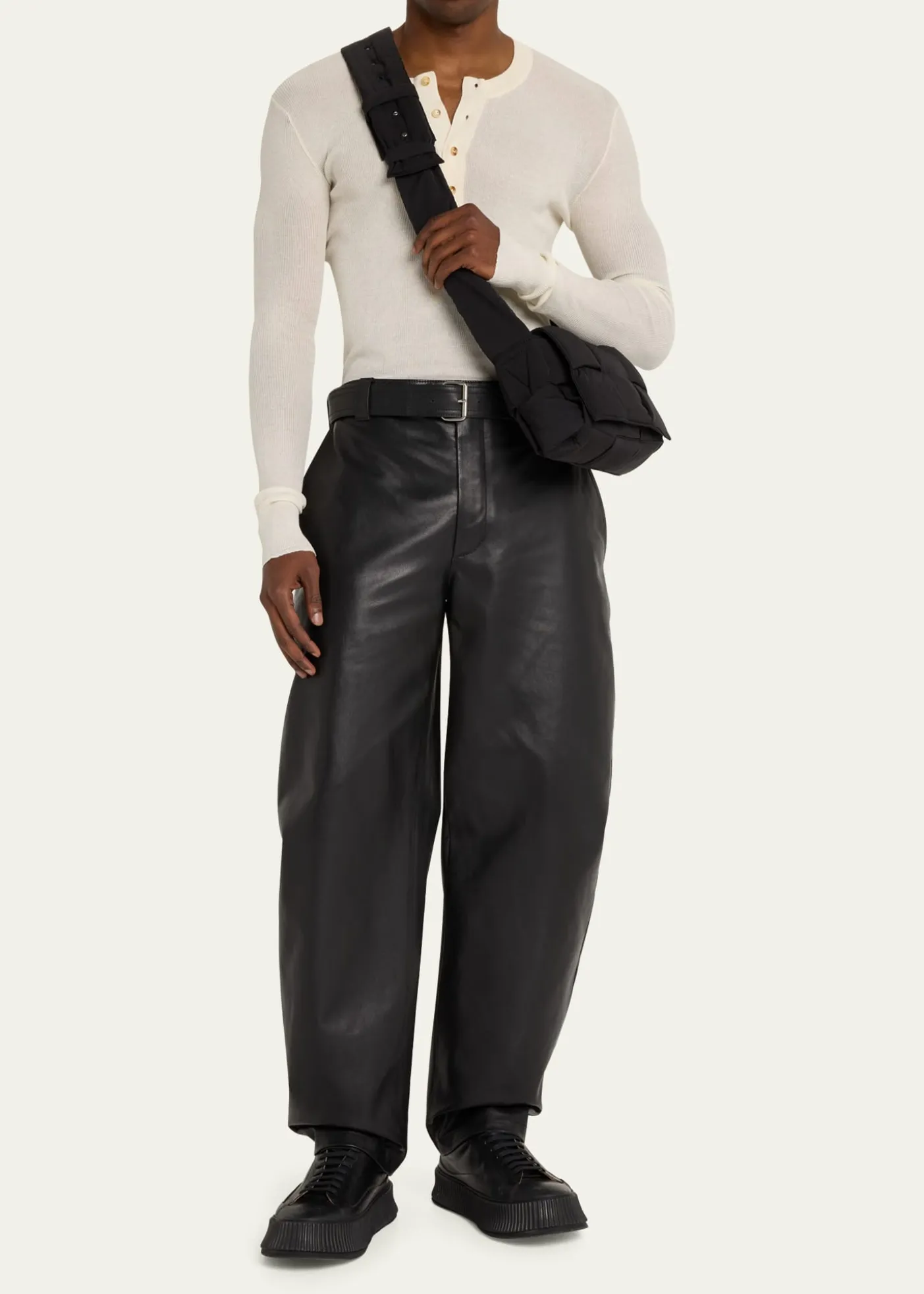 Bottega VenetaMen's Padded Tech Cassette Nylon Crossbody Bag