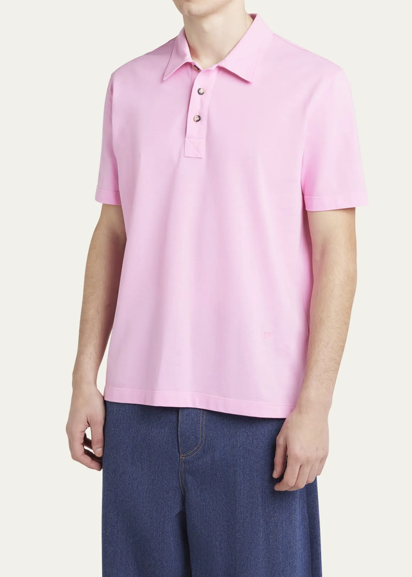 Bottega VenetaMen's Pique Classic Polo Shirt