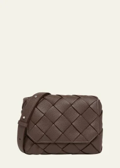 Bottega VenetaMen's Small Intreccio Leather Crossbody Bag