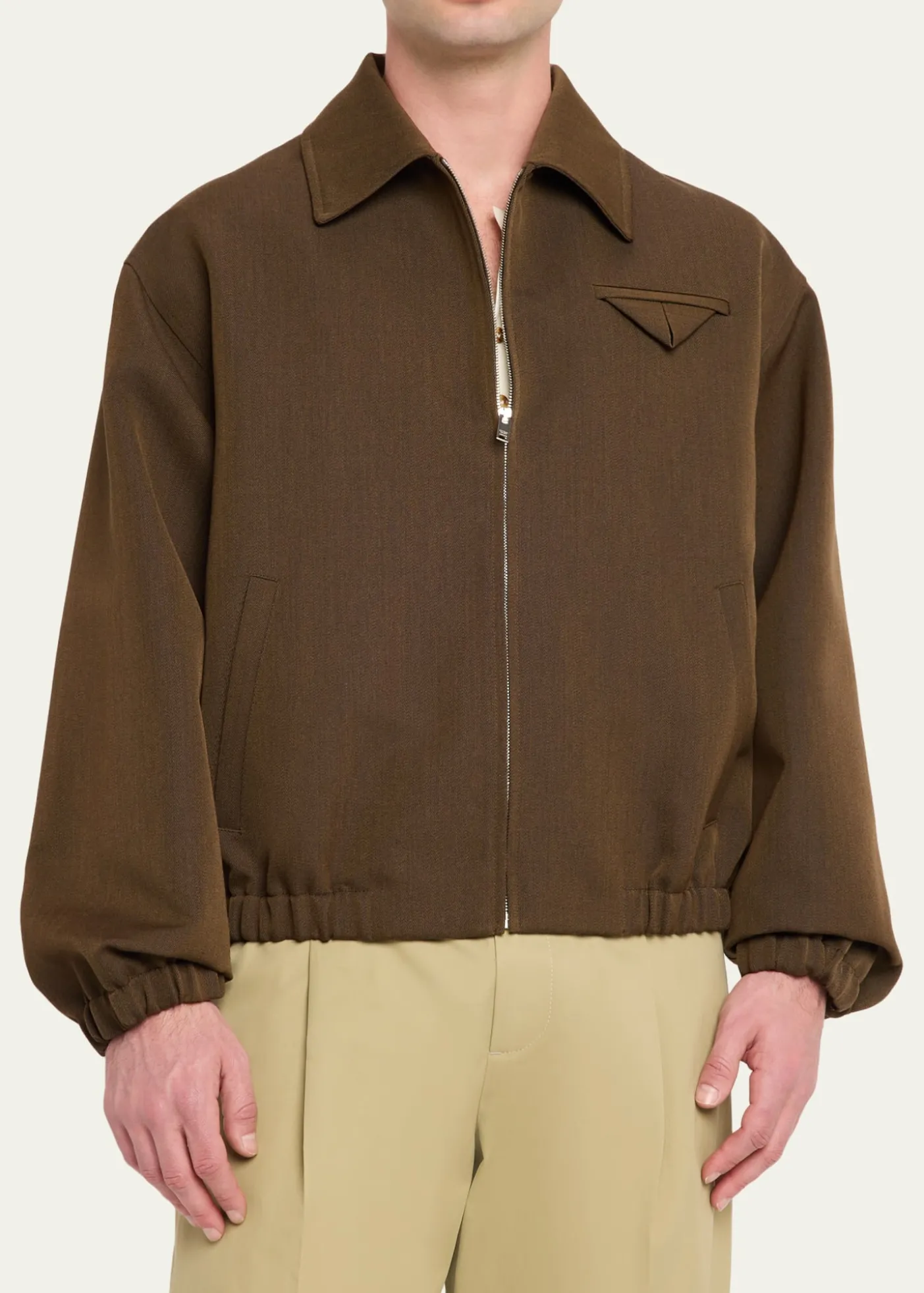 Bottega VenetaMen's Wool Blouson Jacket