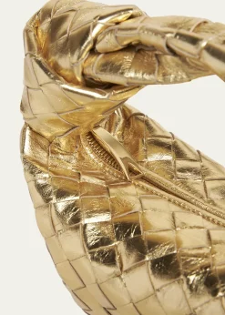 Bottega VenetaMini Jodie Metallic Leather Top-Handle Bag