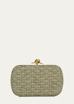 Bottega VenetaWoven Leather Cord Knot Clutch Bag