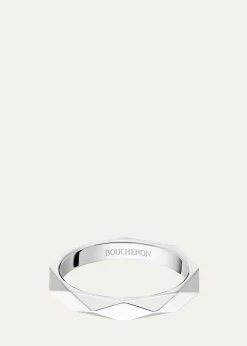 BoucheronFacette Medium Platinum Wedding Band Ring
