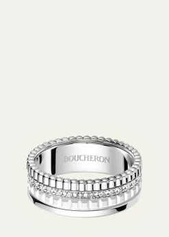 Boucheron18K White Gold Quatre Double White Edition Small Ring