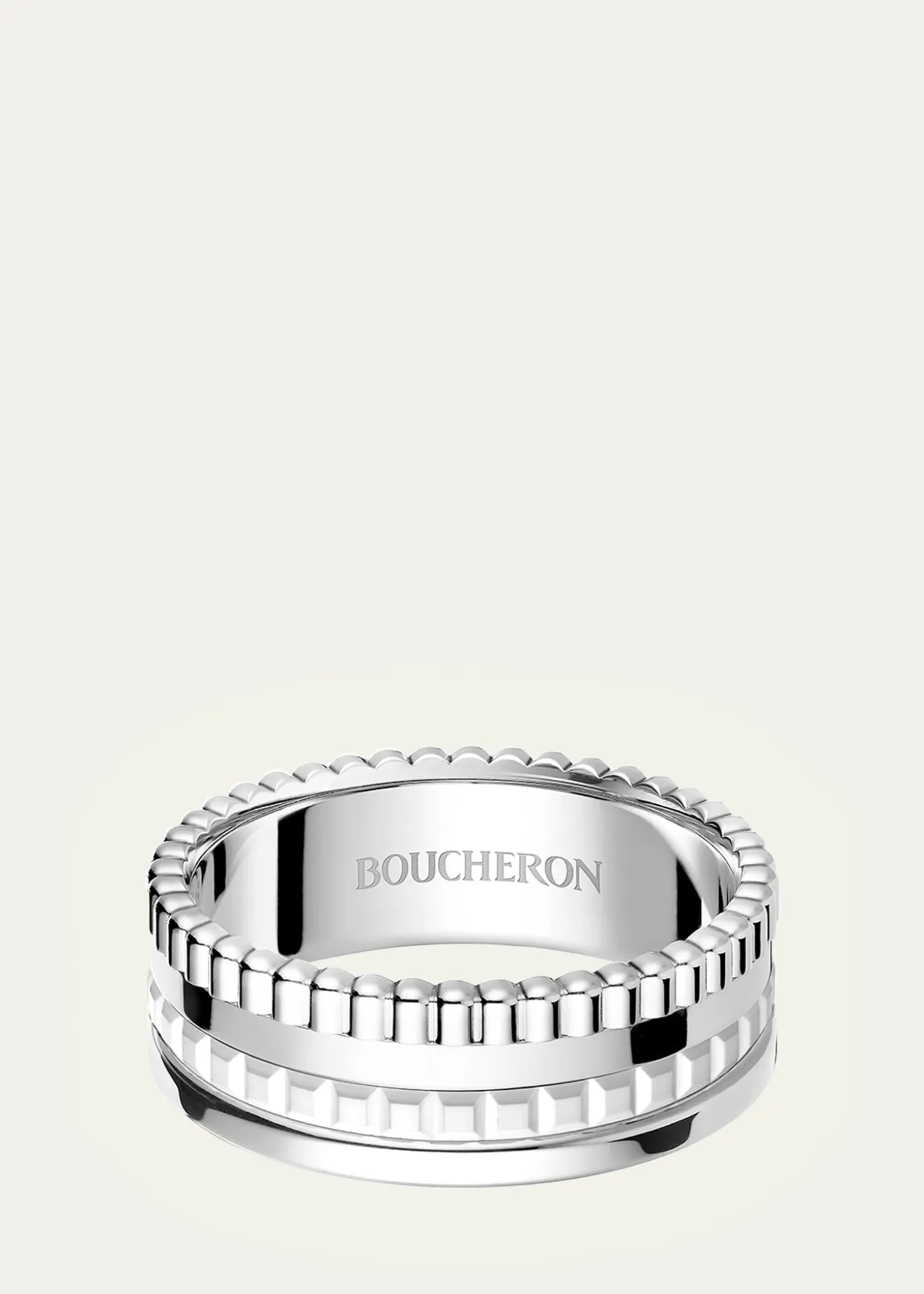 Boucheron18K White Gold Quatre Double White Edition Small Ring