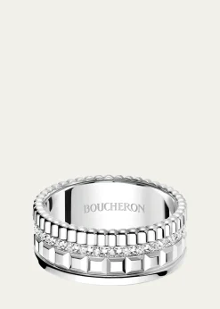 Boucheron18K White Gold Quatre Radiant Edition Ring with Diamonds