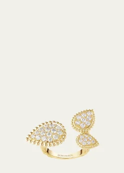 BoucheronYellow Gold Serpent Boheme Diamond 3-Motif Ring