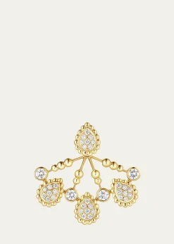 BoucheronYellow Gold Serpent Boheme Stud Earring with Diamond Extra-Small Motif, Single