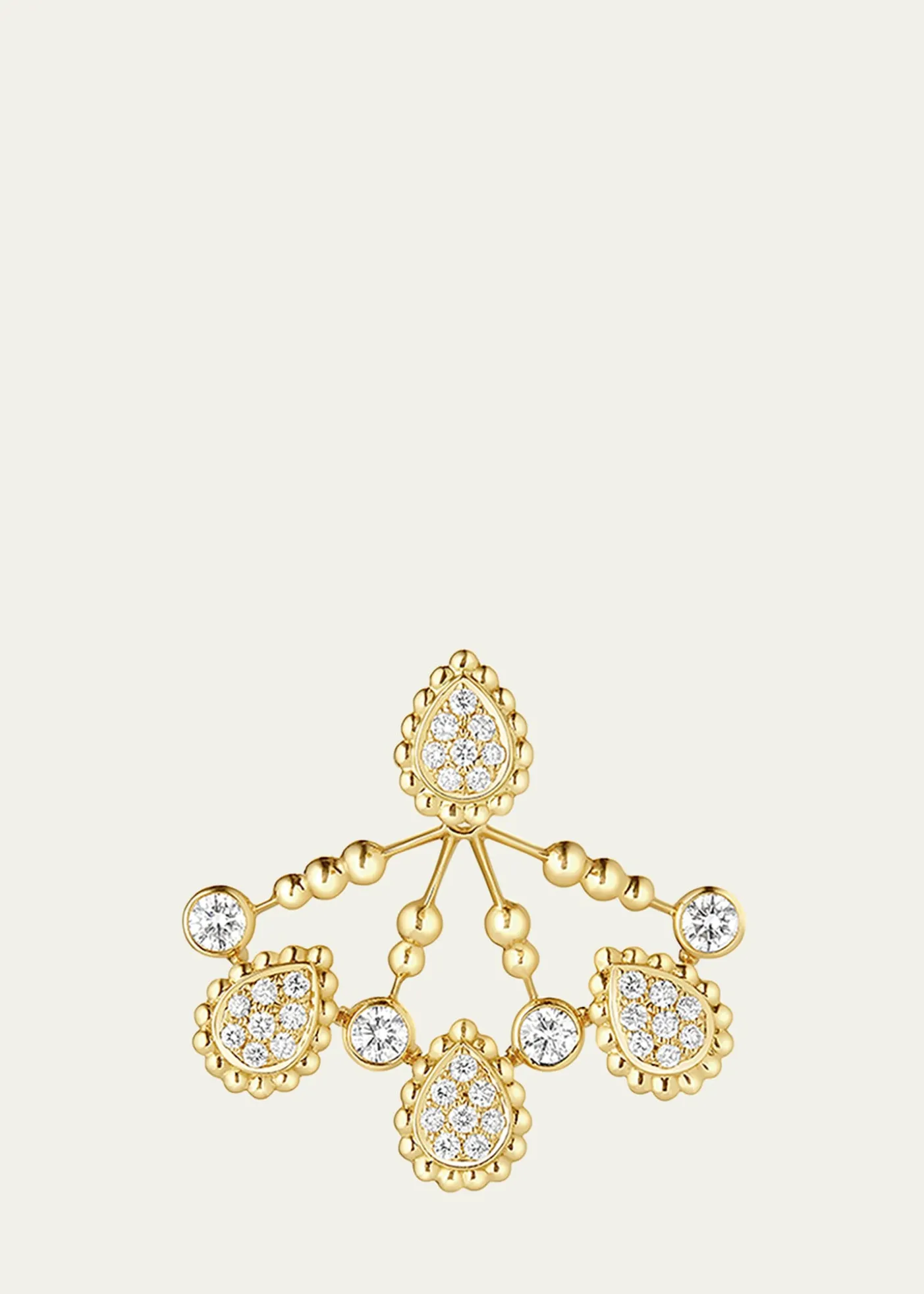 BoucheronYellow Gold Serpent Boheme Stud Earring with Diamond Extra-Small Motif, Single