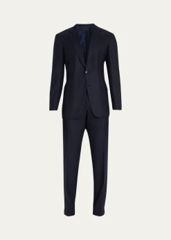 BrioniMen's Brun Wool Micro Check Suit