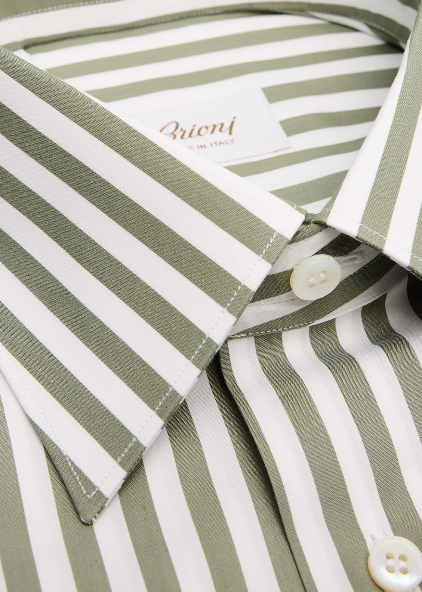 BrioniMen's Cotton Candy Stripe Point Collar Dress Shirt