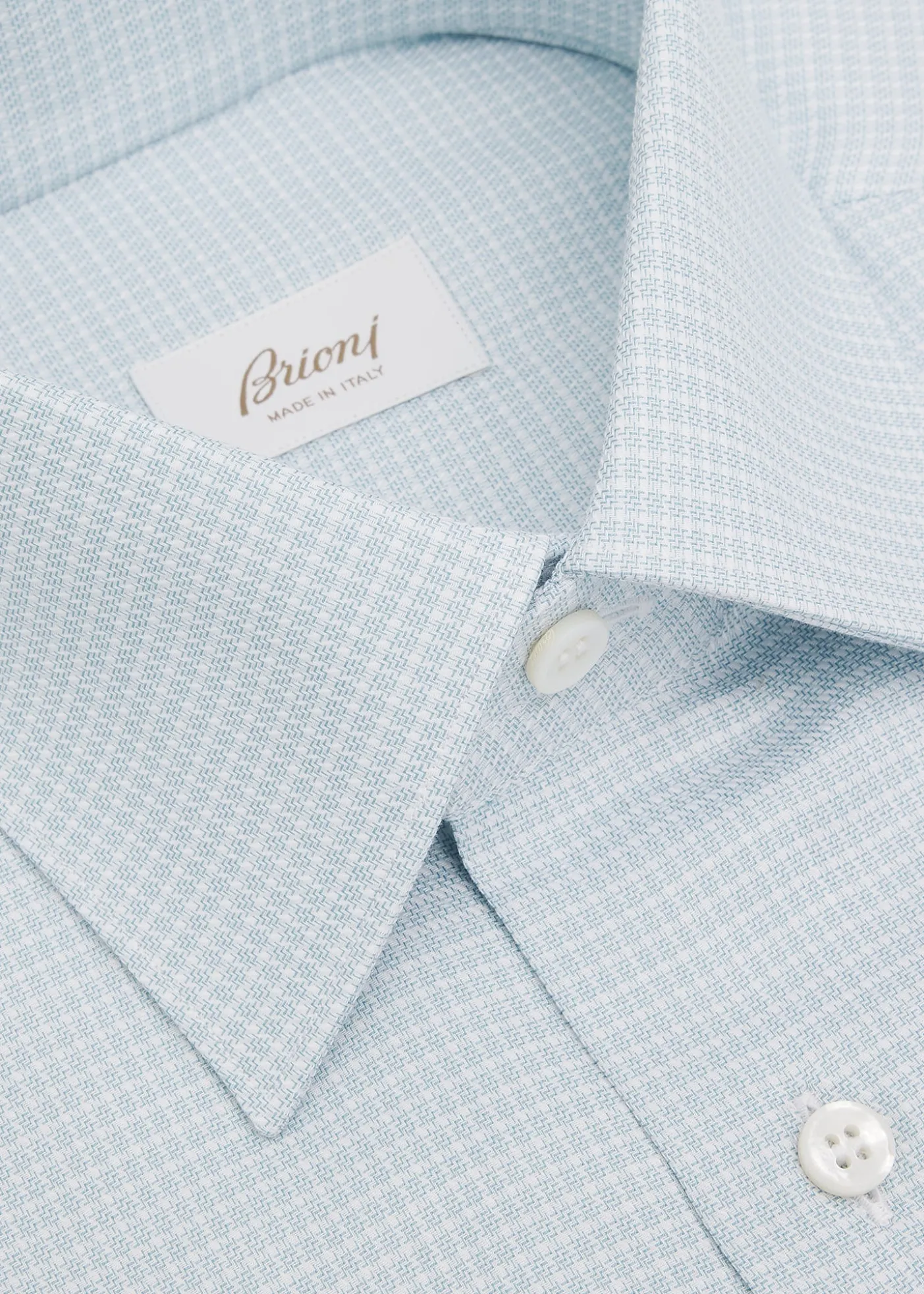 BrioniMen's Cotton Textured-Check Point Collar Dress Shirt