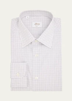 BrioniMen's Giza 87 Cotton Grid Check Dress Shirt