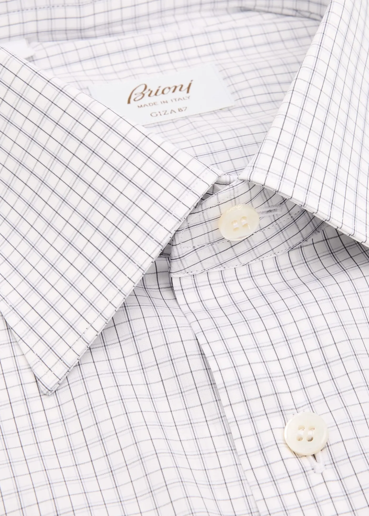 BrioniMen's Giza 87 Cotton Grid Check Dress Shirt