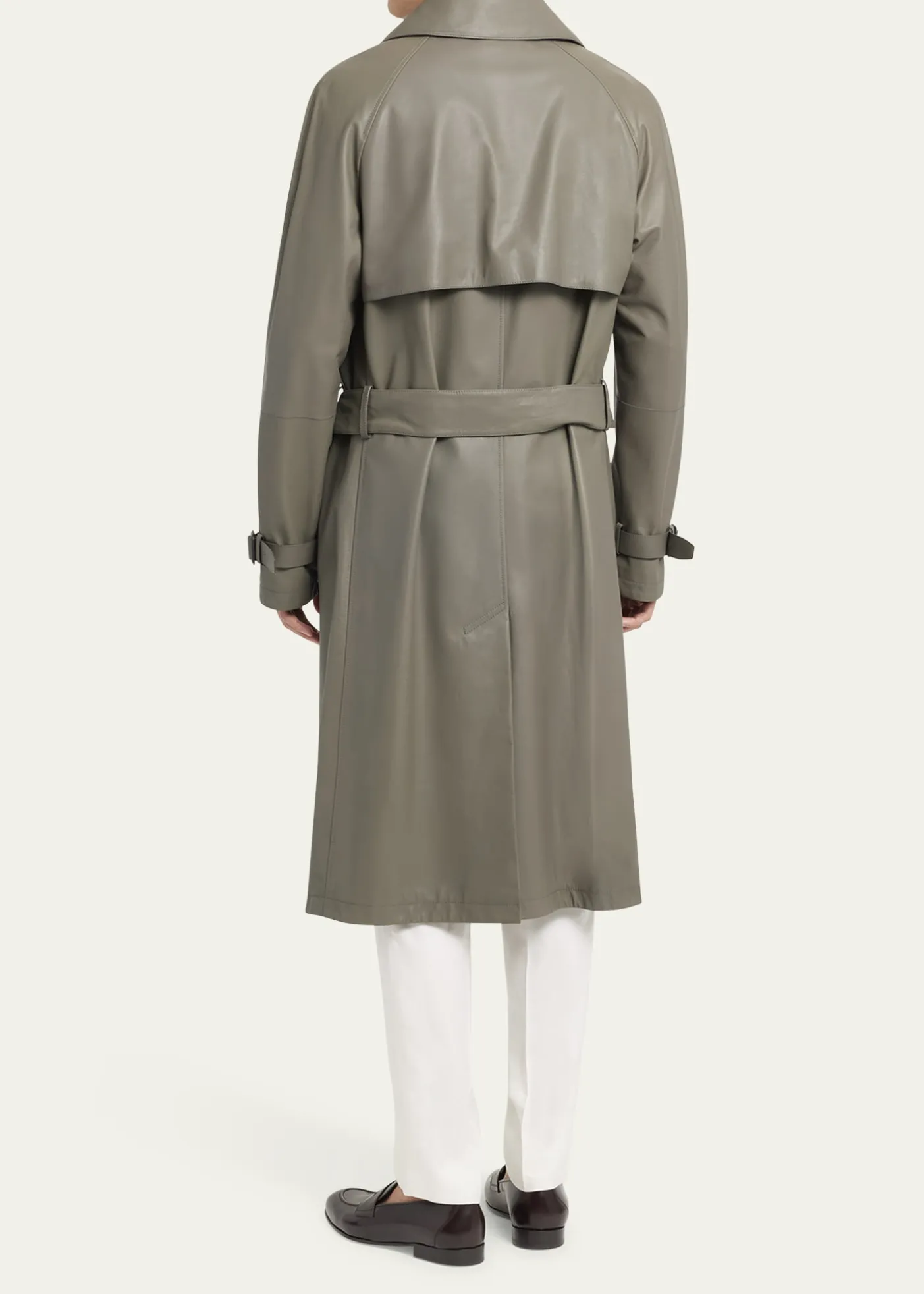 BrioniMen's Loden Leather Trench Coat
