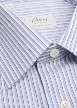 BrioniMen's Multi-Stripe Ventiquattro Cotton Dress Shirt