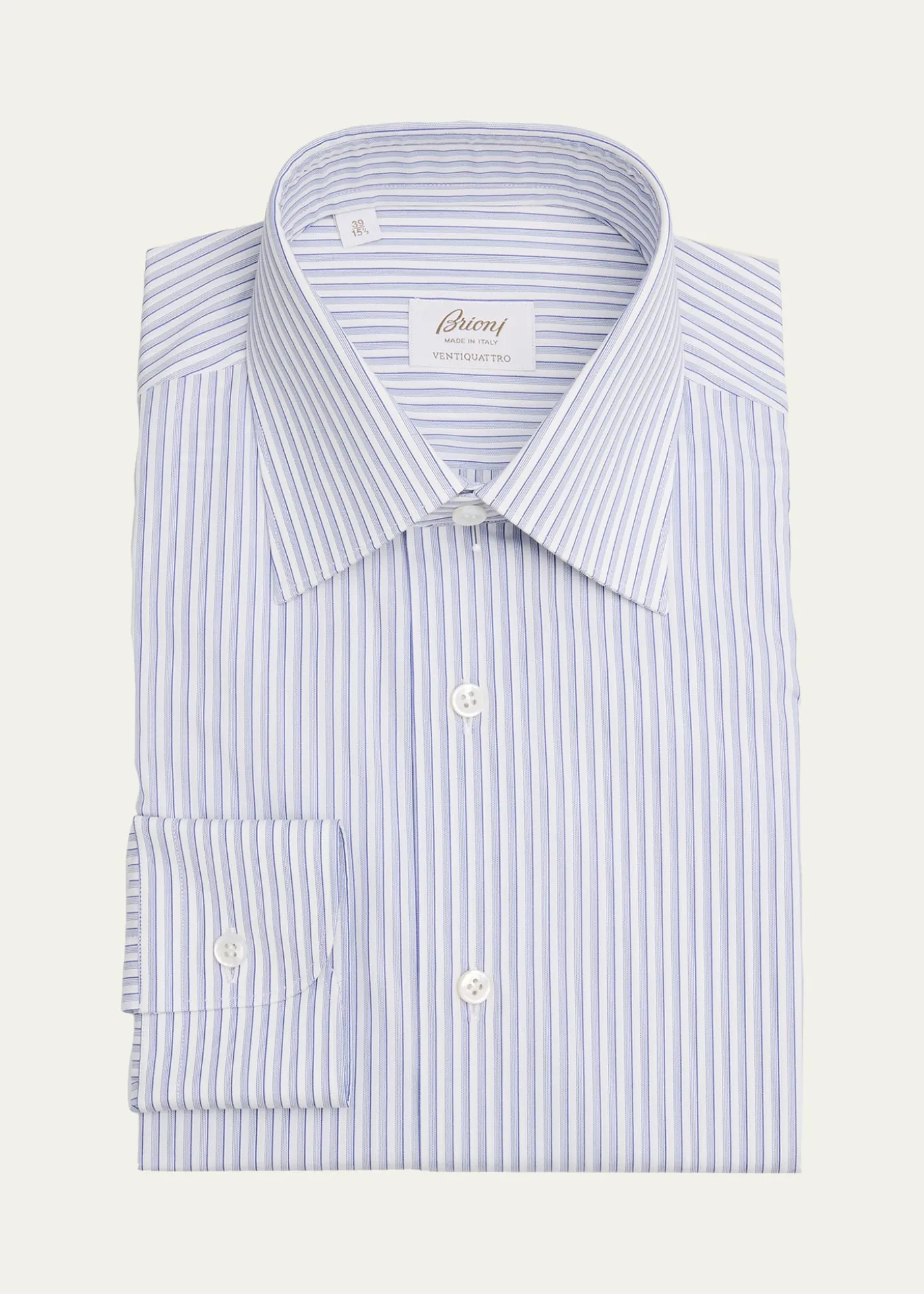 BrioniMen's Multi-Stripe Ventiquattro Cotton Dress Shirt