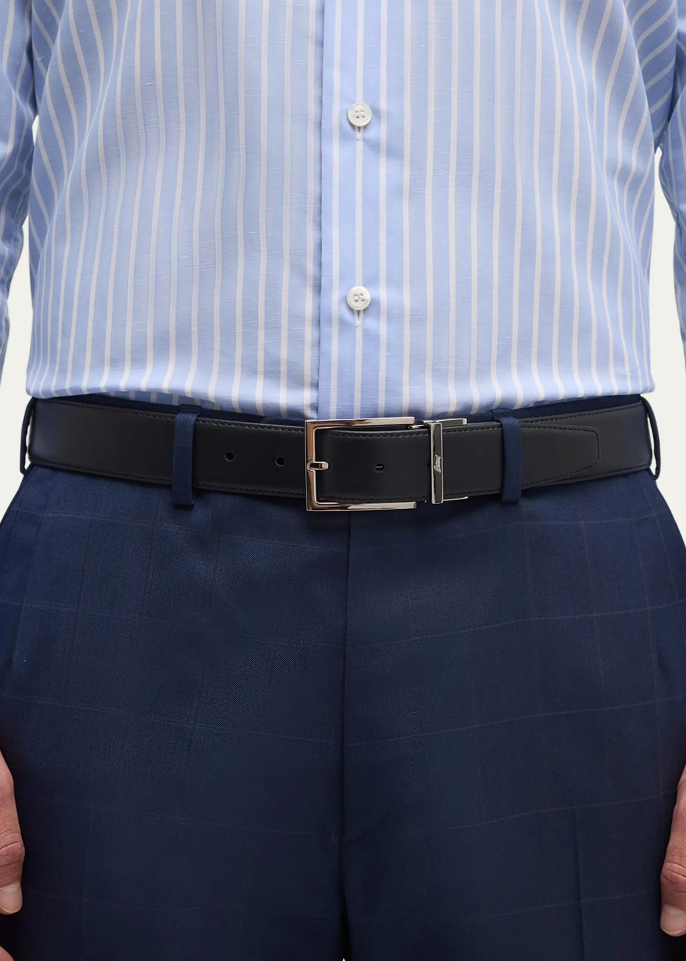 BrioniMen's Twist Buckle Reversible Belt