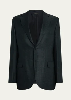 BrioniMen's Cashmere Tonal Plaid Single-Breasted Sport Coat
