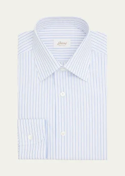 BrioniMen's Cotton Multi-Stripe Point Collar Dress Shirt