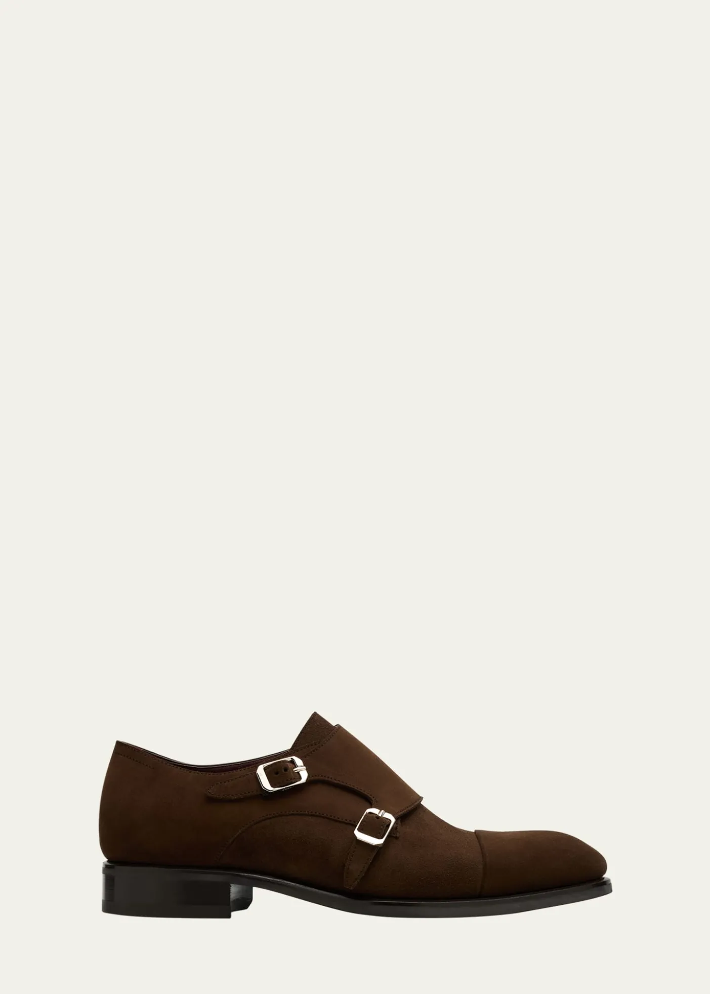 BrioniMen's Milano Suede Cap-Toe Double-Monk Strap Loafers