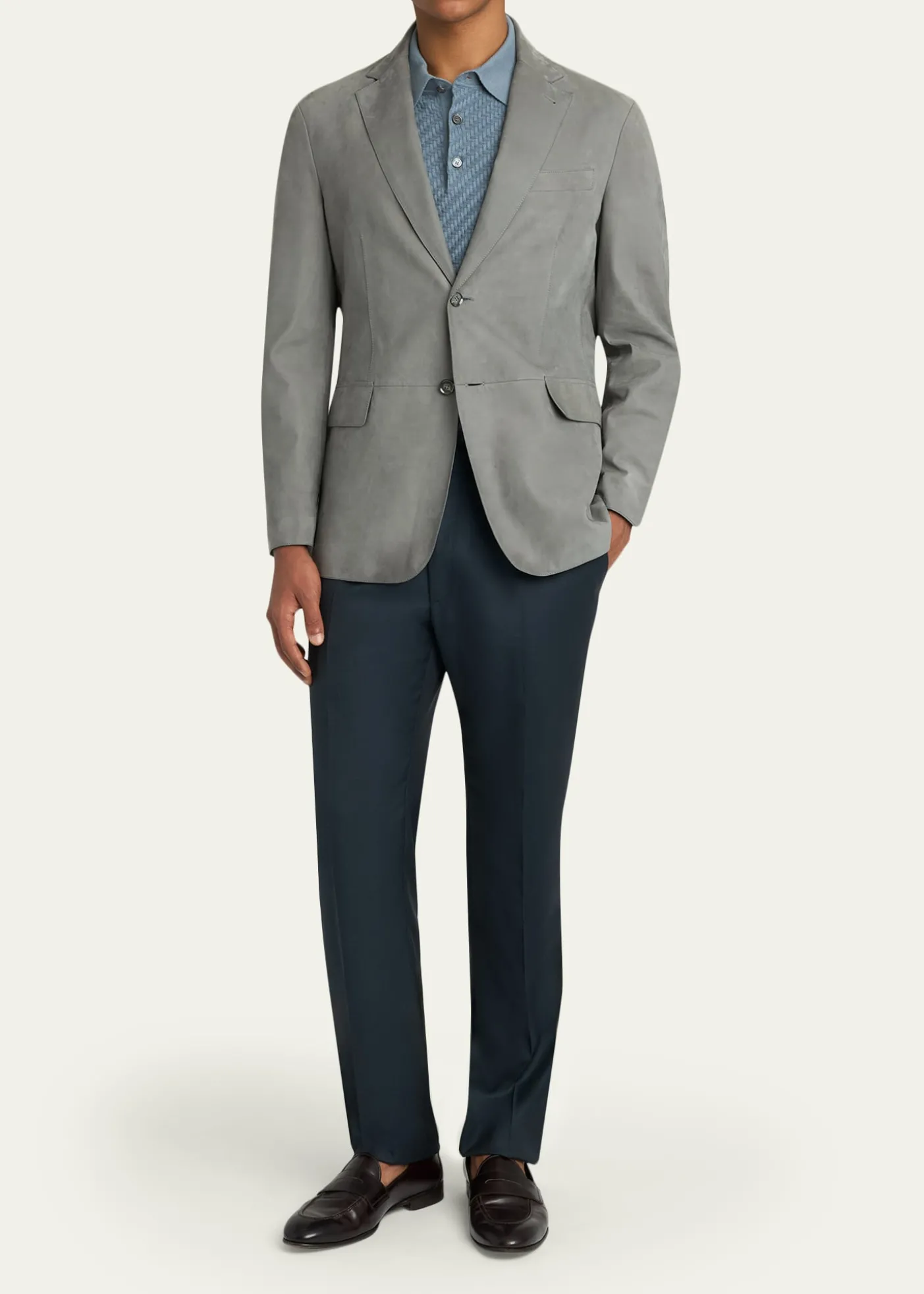 BrioniMen's Monti Nubuck Leather Single-Breasted Blazer