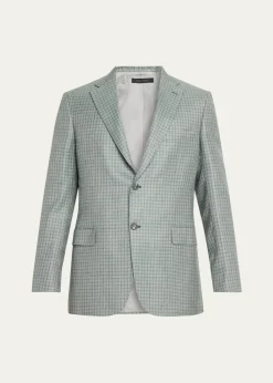 BrioniMen's Ravello Cashmere-Silk Check Blazer