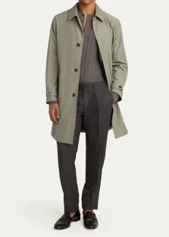BrioniMen's Silk Cloud Button-Front Car Coat