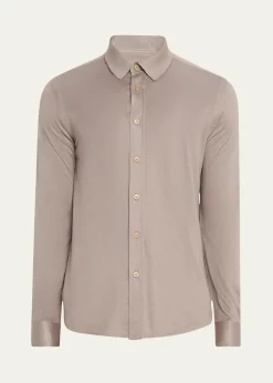 BrioniMen's Silk Pique Sport Shirt