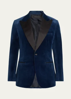 BrioniMen's Virgilio Velvet Peak-Lapel Sport Coat